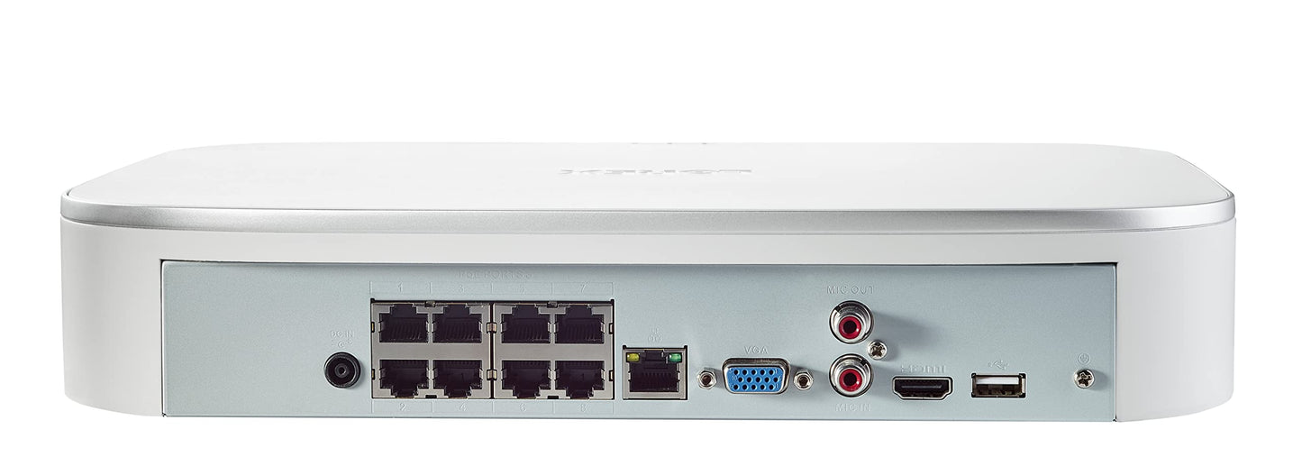 Lorex Fusion 4K 16-Channel (8 Wired + 8 Wi-Fi) 2TB NVR System with 8 Bullet Cameras Featuring Smart Deterrence and 2-Way Audio