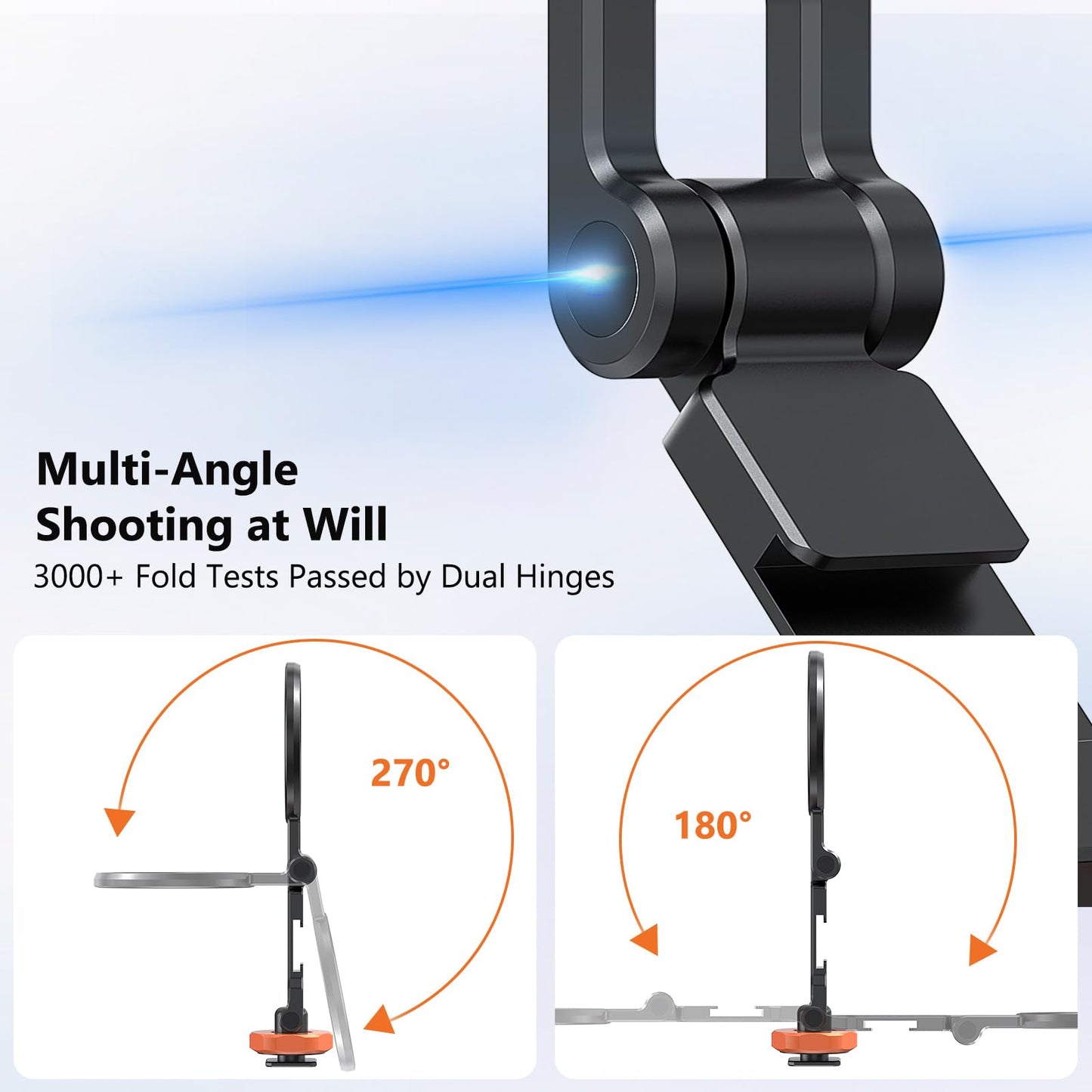 XIAOTJ Universal Magnetic Phone Tripod Mount Metal Cell Phone Camera Holder Adapter w Cold Shoe 1/4" Thread, for Magsafe Cold Shoe Mount for iPhone