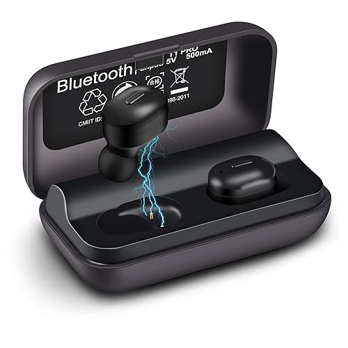 WGGE T1-Pro Bluetooth 5.0+EDR Wireless Earbuds sweat-proof TWS Stereo Headphones in Ear Built in Mic Headset Premium Sound with Deep Bass and Fast…