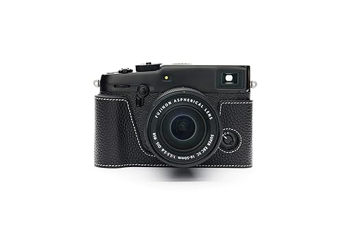 X-Pro3 Camera Case, BolinUS Handmade Genuine Real Leather Half Camera Case Bag Cover for Fujifilm Fuji X-Pro3 XPro3 X-Pro2 XPro2 Camera Bottom Opening