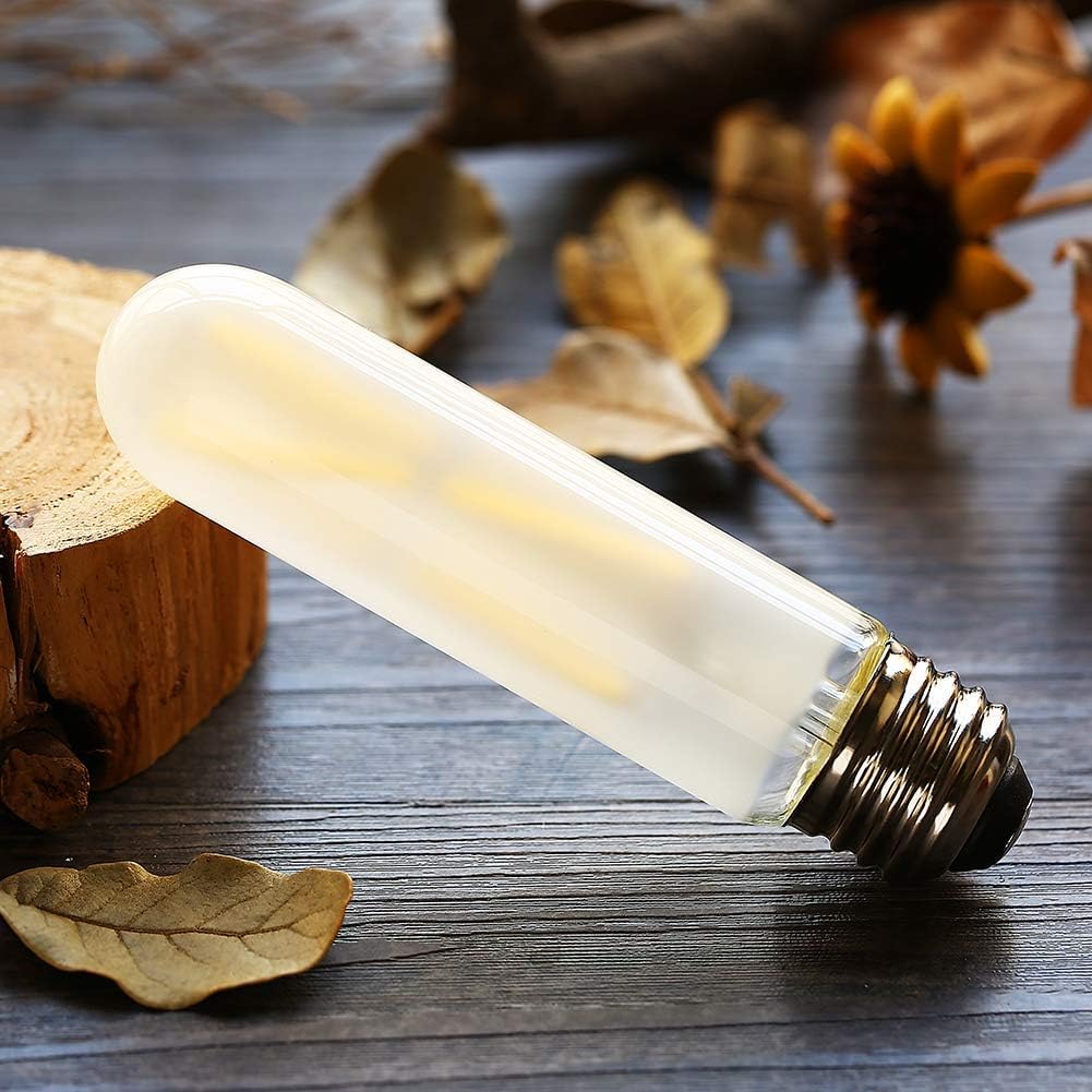 Adshen-US Dimmable T10 led Frosted Bulbs 8W Daylight White 4000k 80 Watt Equivalent,led Tubular Vintage Led Bulbs,800LM,E26 Medium Base, Edison Retro