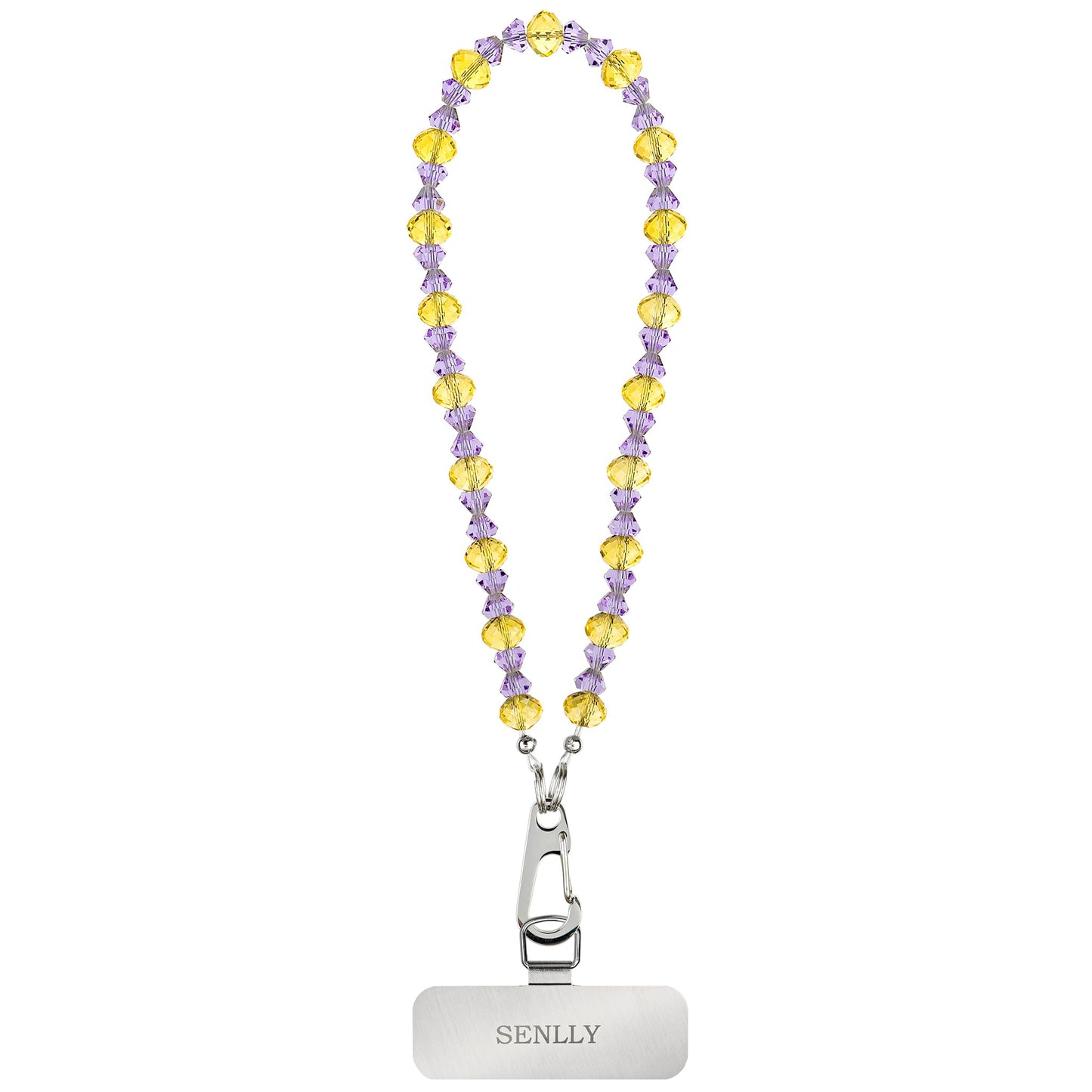 SENLLY Wristlet Phone Lanyard Charm, Selected K9 Crystal Wrist Strap, Use Stainless Steel Hardware, Jewel Gift for Women
