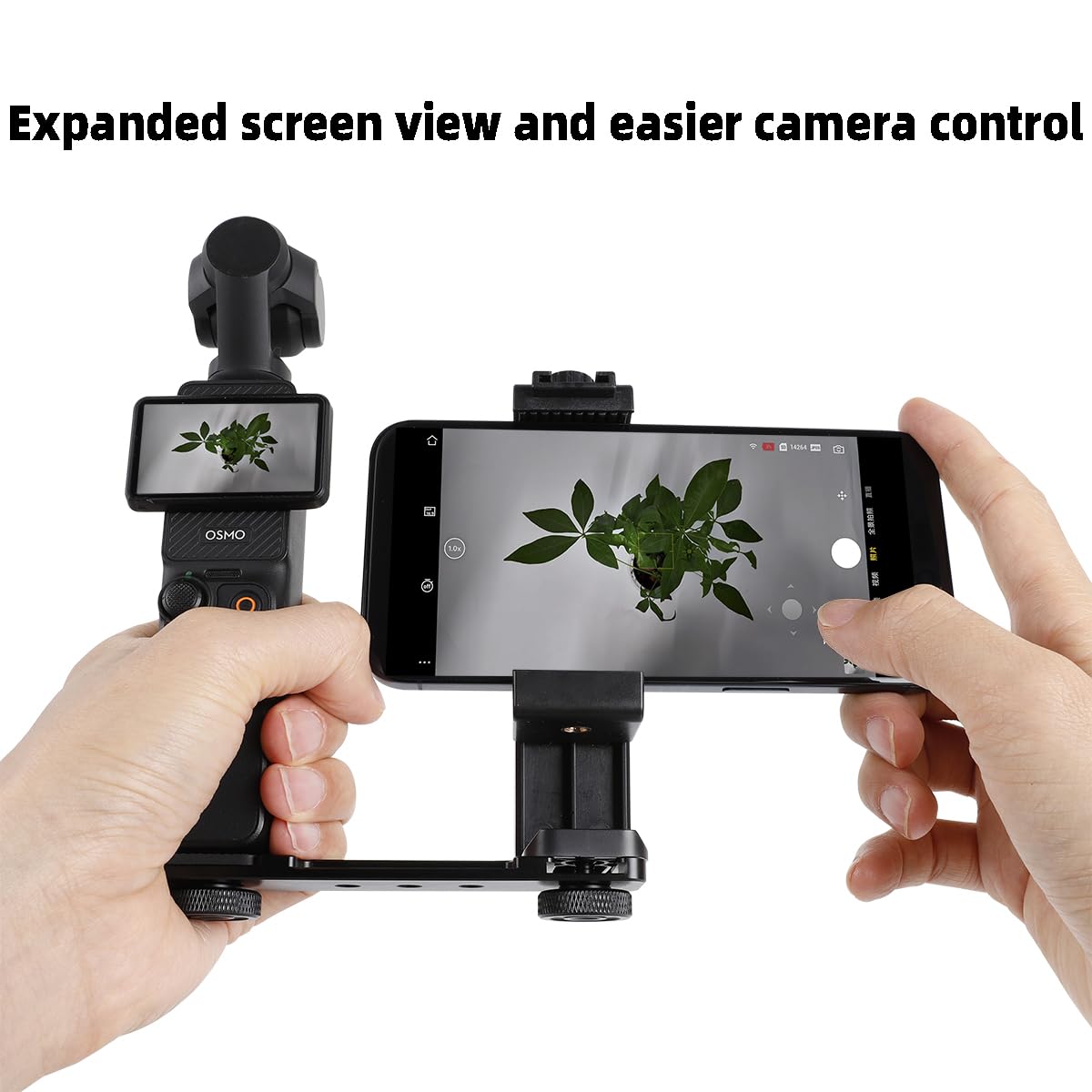 Leenconghui Phone Holder for DJI Osmo Pocket 3, Cell Phone Mount Expansion Accessories with 1/4" Thread Hole Used with Tripod and Extension Rod