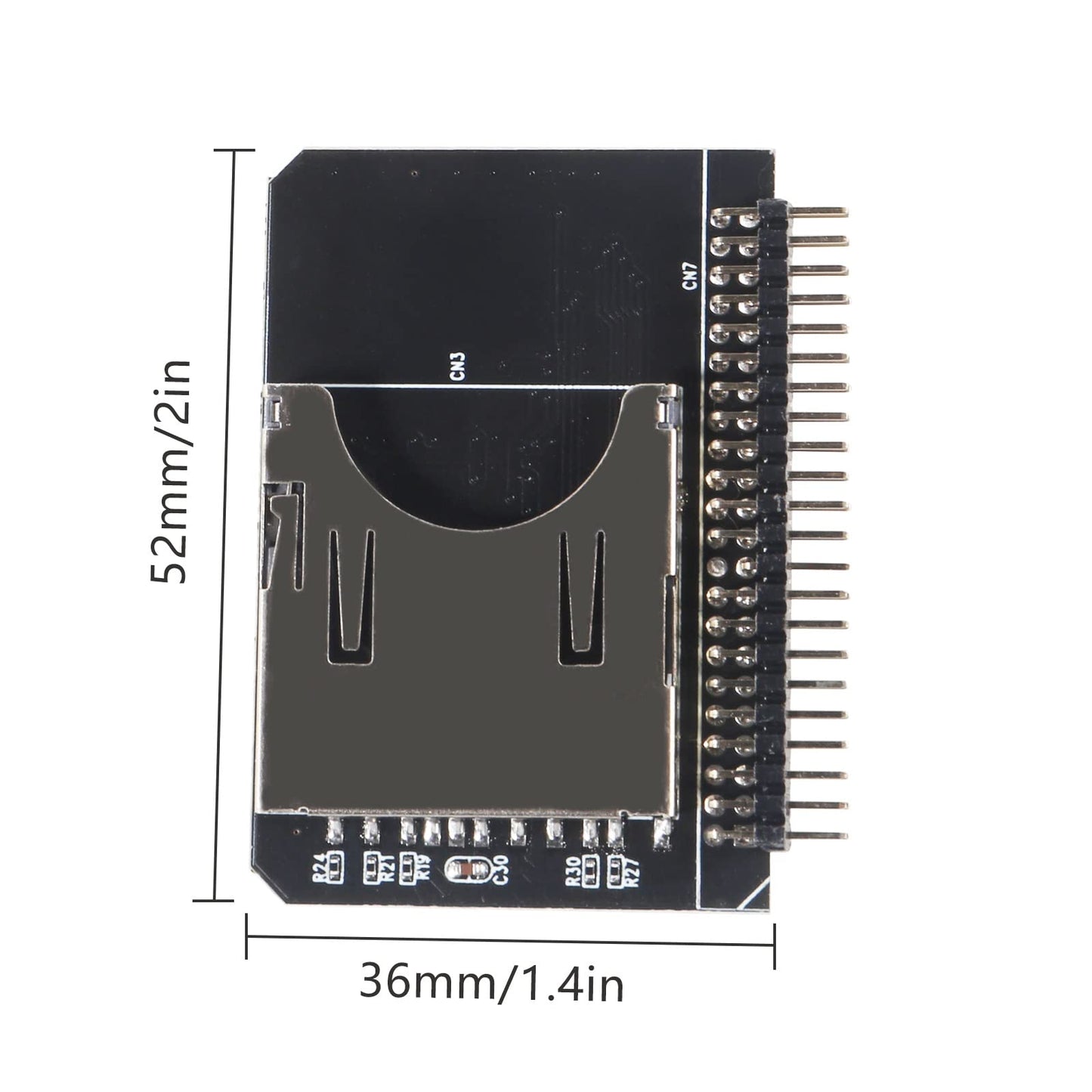 AITIAO 2Pcs SD Card to 2.5 Inch IDE Adapter, Memory Card Converter, TF to IDE 44Pin Male Adapter, Laptop HDD for DOS/Linux/Windows 98SE, Me, 2000, XP