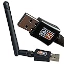 AC600 Mbps Dual Band Internet USB WiFi Adapter for desktop PC 2.4/5GHz, Desktop-Laptop wifi adapter Wireless Receiver Network Dongle with Antenna