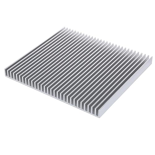 Awxlumv Large LED Aluminum Heatsink 200 x 220 x 18mm / 7.87 x 8.66 x 0.7 Inch Cooler 30 Fins Heat Sink Board