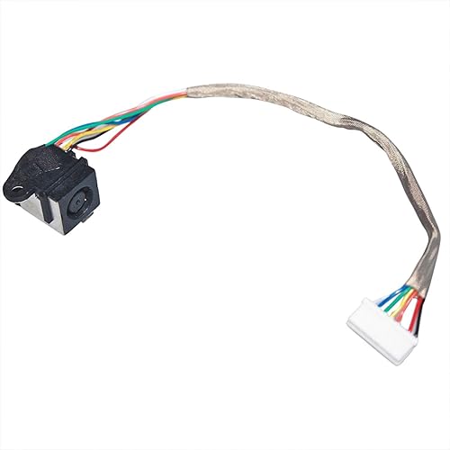 New AC DC Jack Power Plug in Charging Port Connector Socket with Wire Cable Harness Replacement for Dell PP33L PP39L 1535 1536 1537 1555 1557 1558