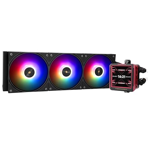 Thermalright FW360 Ultra ARGB Black CPU AIO Cooler,PC 360 Specification Water Cooler System,IPS LCD Screen with 480x480 Resolution,for AM5&Intel