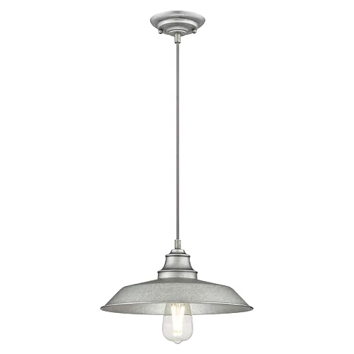 Westinghouse Lighting 6354600 Iron Hill Pendant, 1 Light, Galvanized Steel