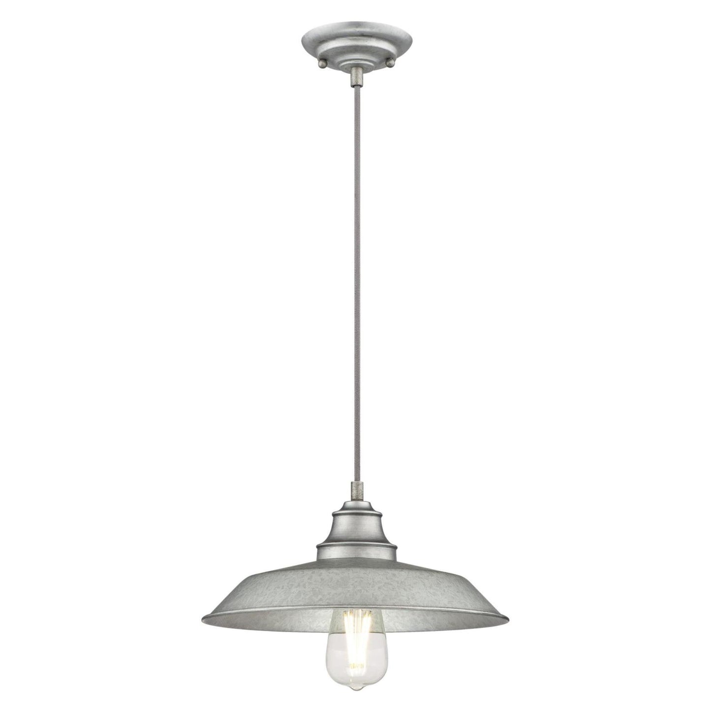 Westinghouse Lighting 6354600 Iron Hill Pendant, 1 Light, Galvanized Steel
