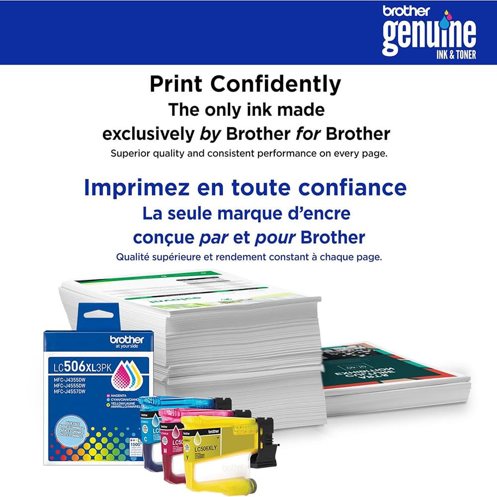 Brother Genuine LC506XXLBK Super High Yield Black Ink Cartridge 2-Pack for INKvestment MFC-J4355DW, MFC-J4555DW, MFC-J6560DW, MFC-J6960DW