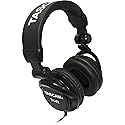 TASCAM TH-02 Professional Studio Monitor Headphones, Wired, Over Ear - for Recording, Podcast, DJ, Music and Guitar, with 1/4 Inch Jack Adapter