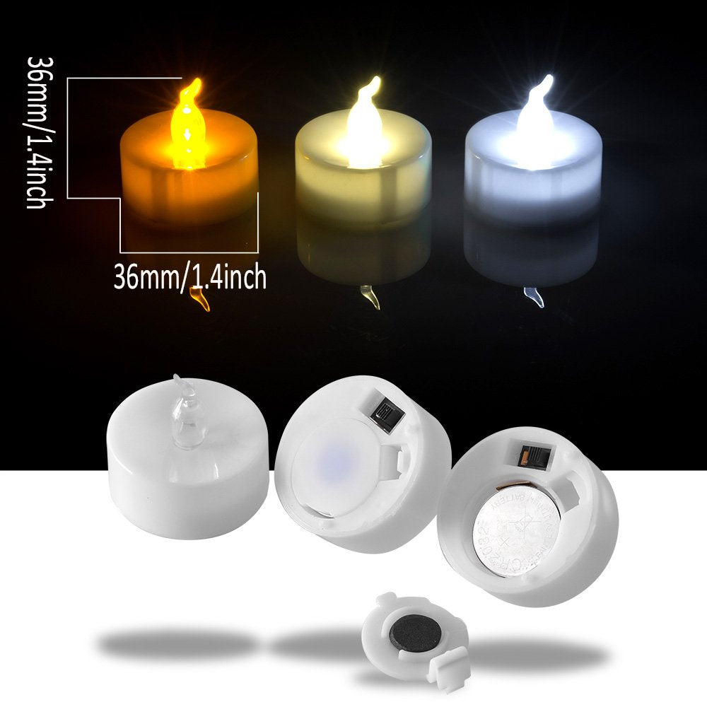 AGPTEK Tea Lights,100 Pack Flameless LED Candles Battery Operated Tealight Candles No Flicker Long Lasting Tealight for Wedding Holiday Party Home