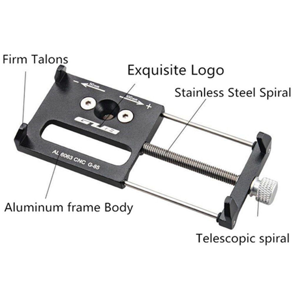 GUB Bicycle & Motorcycle Phone Mount, Aluminum Alloy Universal Bike Handlebar Phone Mount Holder Adjustable Compatible with iPhone X XR Xs 7s 8