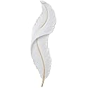 DJAMEL :Creative Wall Sconce?White Resin Feather Decorative Wall Light, LED Indoor Living Room Wall Mounted Light Fixture Lamps for Indoor Living Room