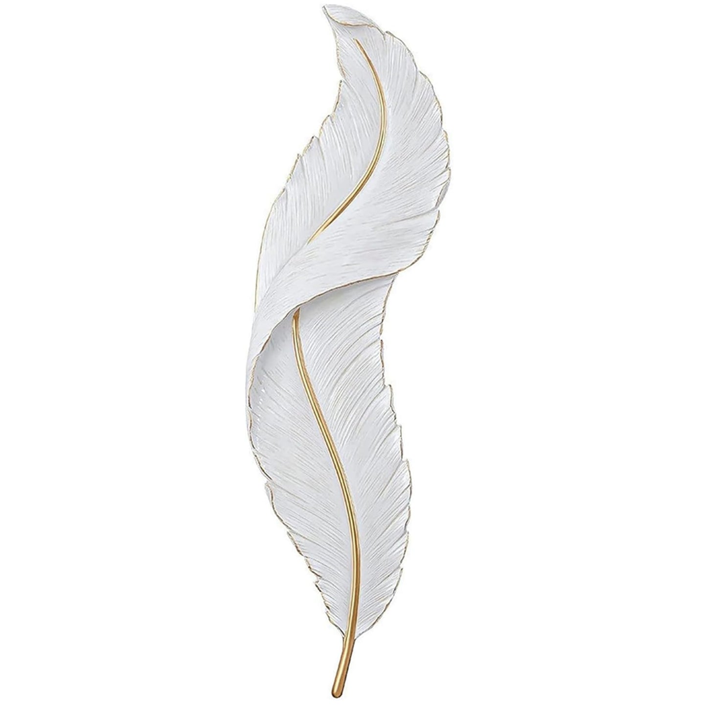 DJAMEL :Creative Wall Sconce?White Resin Feather Decorative Wall Light, LED Indoor Living Room Wall Mounted Light Fixture Lamps for Indoor Living Room