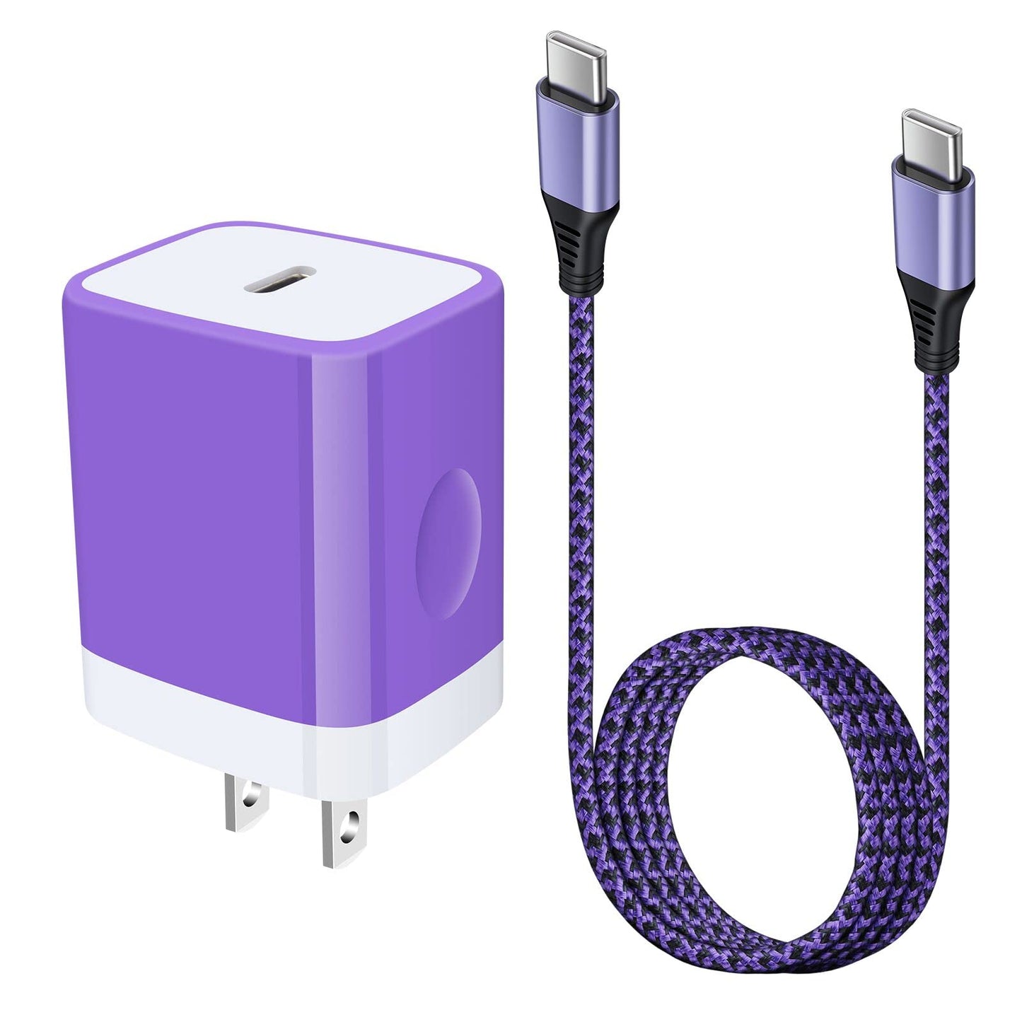 Type C Charger 20W Super Fast USB C Charger Block with 6FT Android Phone Chargers Cable Fast Charging for Samsung Galaxy Z Flip 7 6 5 4 3/Z Fold 7 6 5