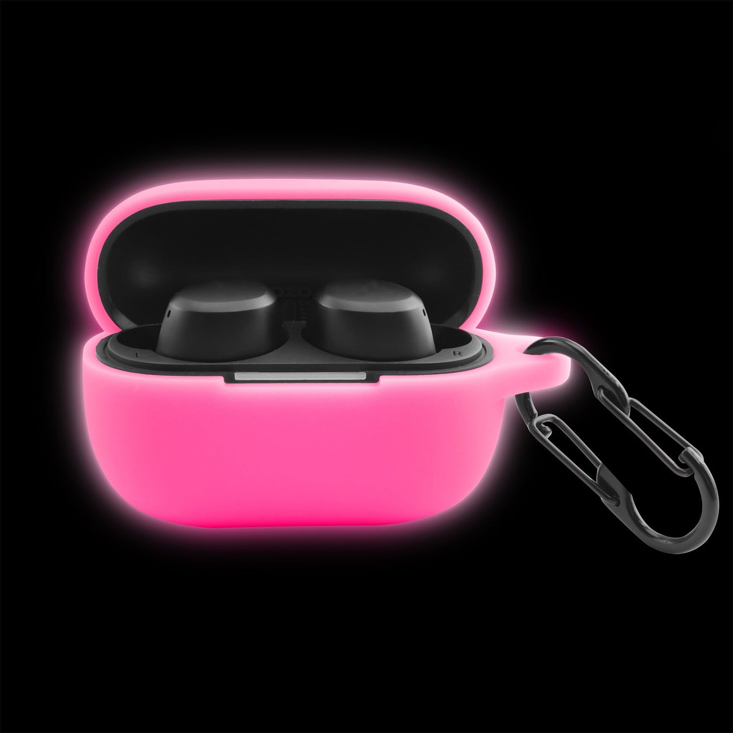 LEFXOMPHY Cover for TOZO A1 Wireless Earbuds 2025 (Not Fit 2023 2024 Version), Soft Silicone Pink Protector Glow in Dark