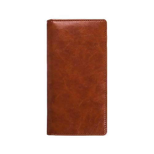 IKEPOD Leather Checkbook Cover for Men Women RFID Blocking by GNEGNI