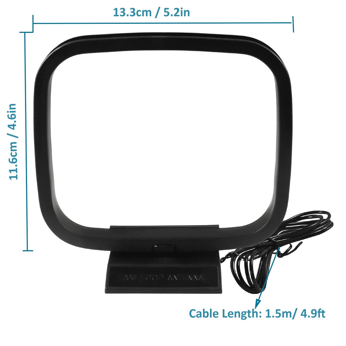 AEDIKO AM Loop Antenna 2 Pin Bare Wire Antenna for Indoor Radio Bluetooth Home Stereo Receiver AV AudioTheater