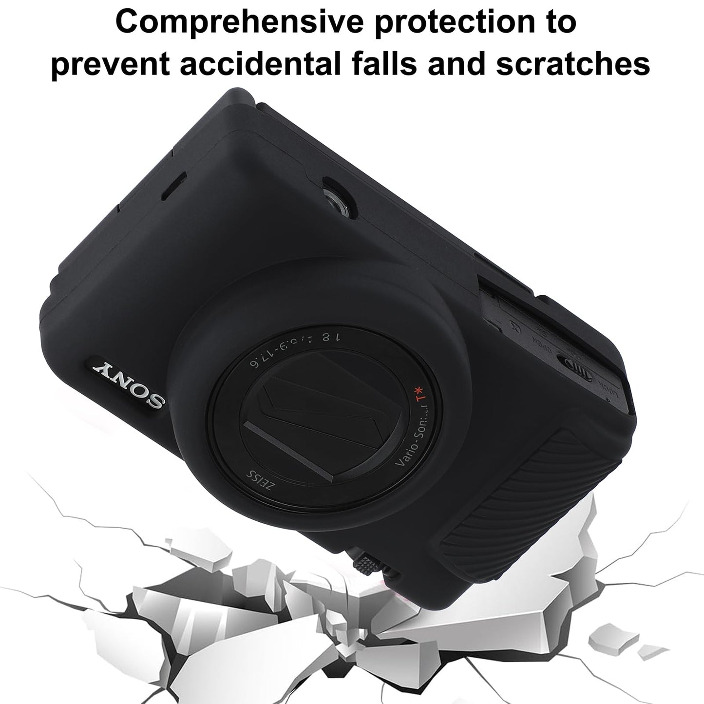 MIOKAU ZV-1F Camera Case, Soft Silicone Protective Case for Sony ZV1F/ZV-1M2/ZV-1 Mark II (NOT for ZV1) Vlog Camera, Lightweight ZV1F Cover (Black)
