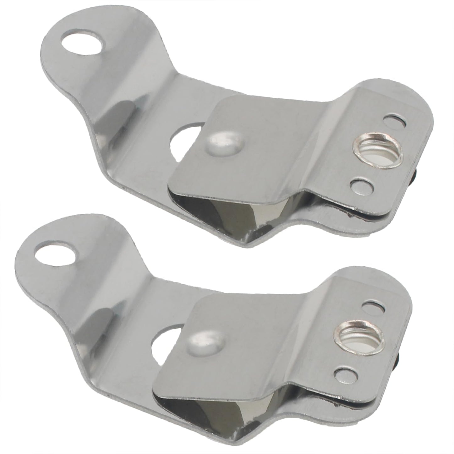 2 Pcs Microphone Hook Metal CB Mic Hanger Clip Silver Microphone Holders with Screws for Mobile Radio