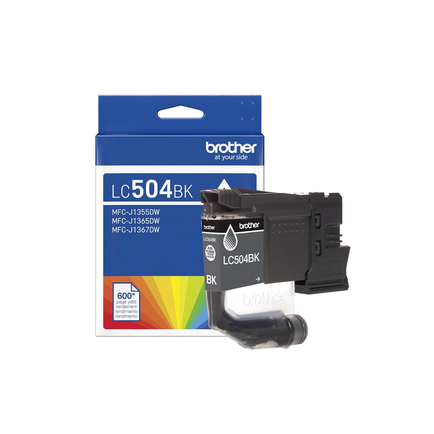 Brother Genuine LC504BK Standard Yield Black Ink Cartridge (for use INKvestment MFC-J1365DW Printers)