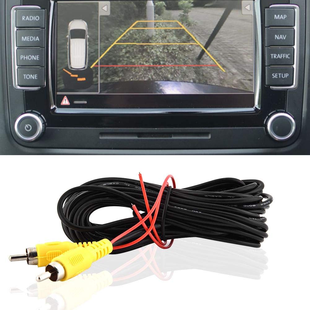 Gorgeri Reversing Camera Cable Cable for Car Camera 6M Male to Male Car Reverse Rear View Parking Camera Video AV Cable Cord Cable for Reverse Camera