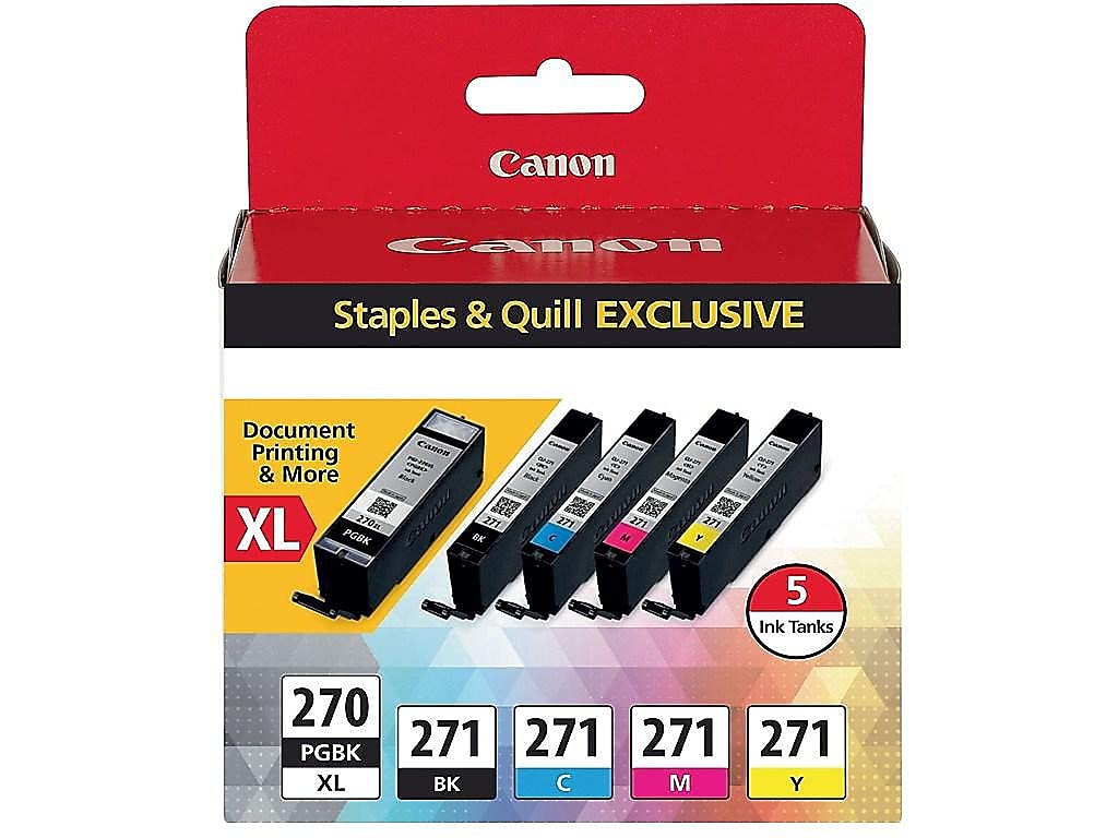 Canon 1804229 PGI 270 XL/CLI 271 Black/Color Ink Cartridge High Yield