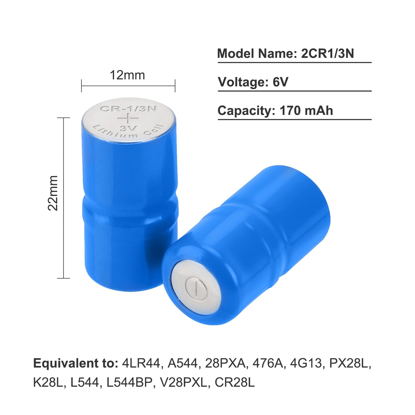 JOXIYECLTL 2CR1/3N 6V Lithium Batteries for Pet Stop, Dog Guard, Perimeter and Extreme Dog Collars(5PCS)