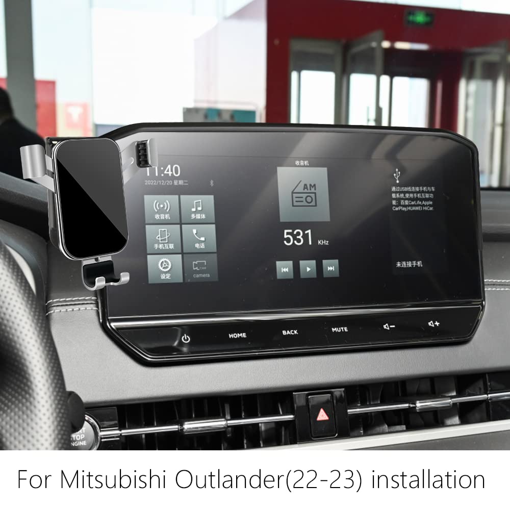 LUNQIN Car Phone Holder for Mitsubishi Outlander 2022 2023 2024 and Outlander PHEV 2023 2024 Auto Interior Accessories Best Cell Phones Mount