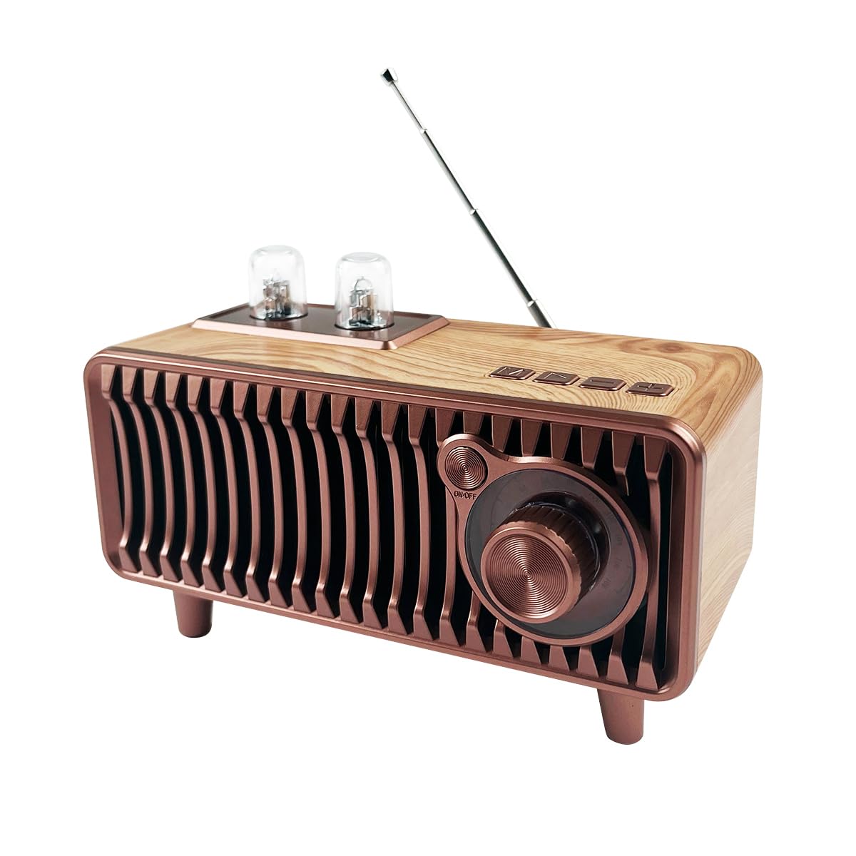YIONGTAF Retro Portable Rechargeable FM Radio Bluetooth Speaker with Dual Speaker Stereo, AUX/USB/TF/MP3 Player, TWS Connection Supported - Ideal