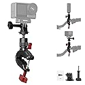 NEEWER Motorcycle Bike Handlebar Mount Compatible with GoPro DJI Osmo Action Cameras, Handle Bar Pole Clamp Holder with 360° Rotation for POV Video