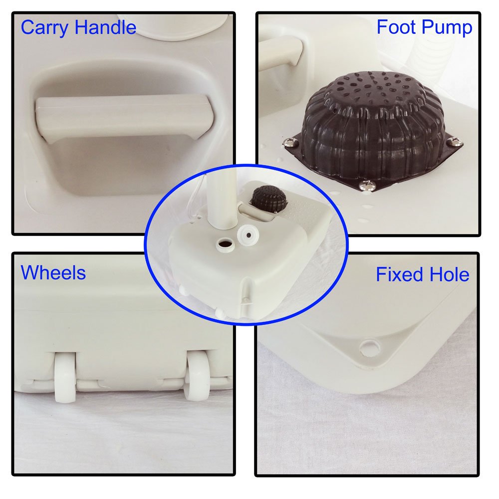 Guangshuohui Portable Removable Outdoor Wash Basin,Outdoor Garden Portable Camping Hand Sink with Recovery Tank, Removable Hand Washing Basin Sanitary