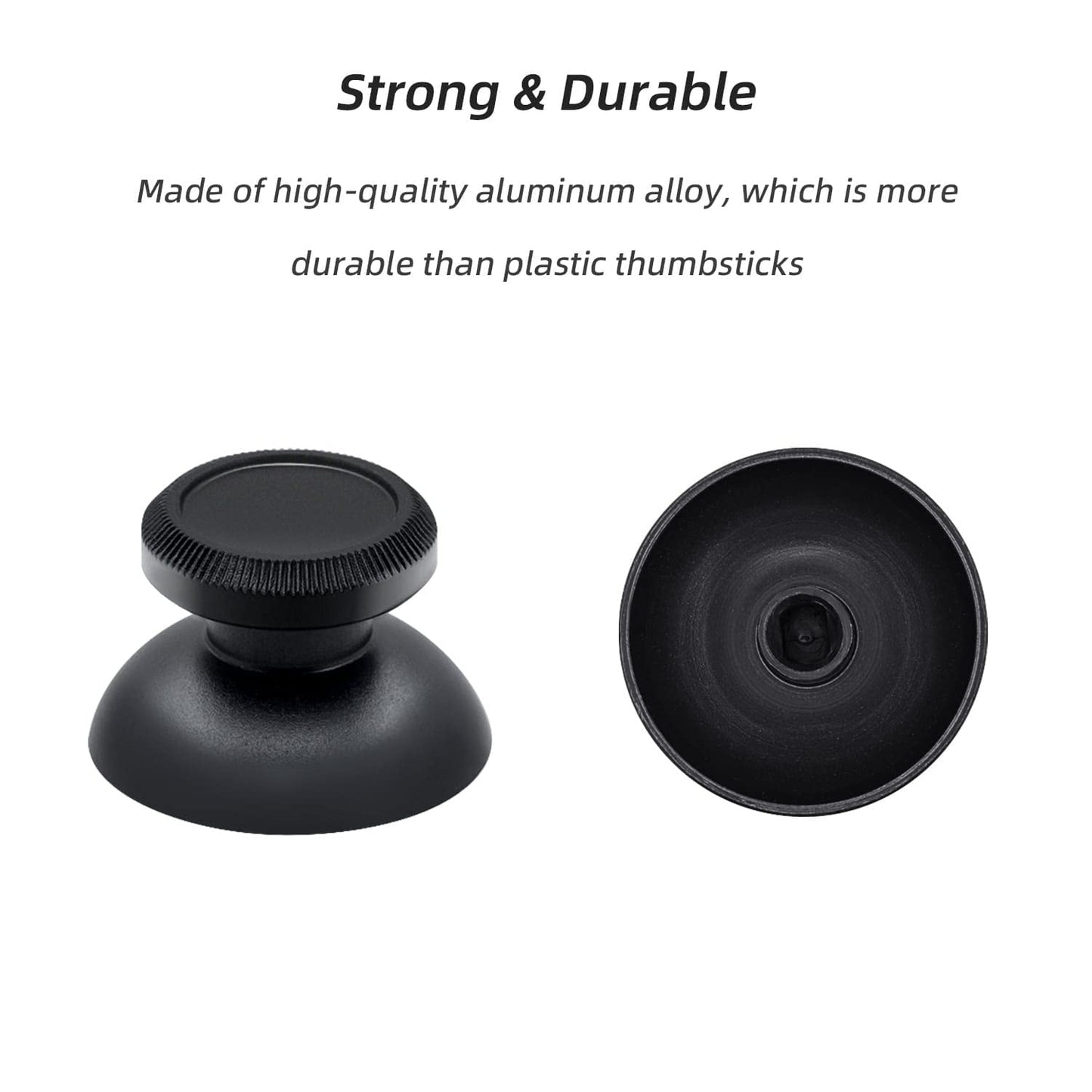 Mcbazel Aluminum Alloy Metal Analog Thumbstick for Xbox ONE Black (Set of 2)