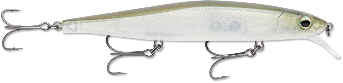 Rapala Precision Xtreme Mavrik Jerkbait, Hard Bait Lure, Bass Walleye Pike Fishing Lure, Twitch and Pause, 4-3/8", Ghost Shiner