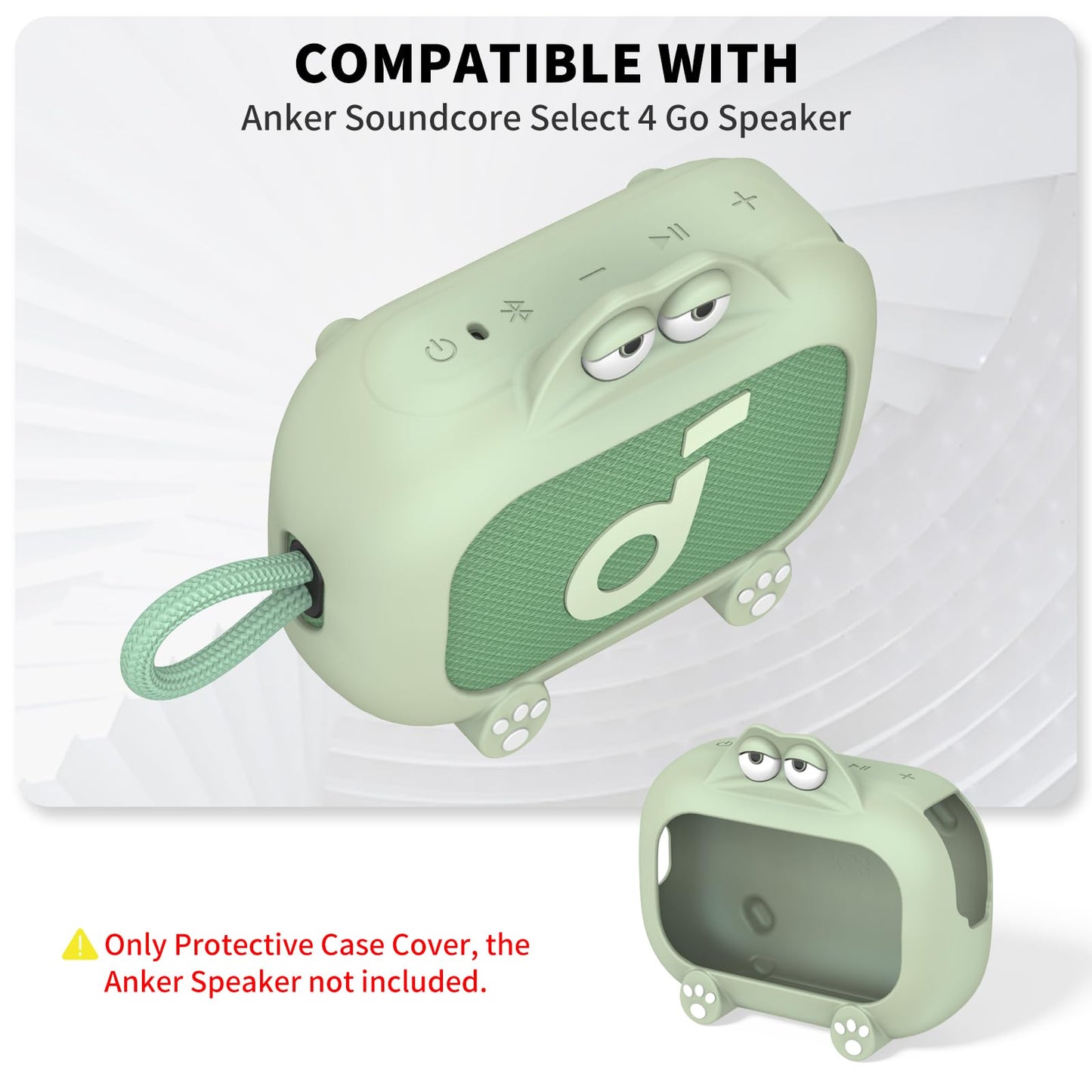 for Anker Soundcore Select 4 Go Speaker Cartoon Cute Silicone Case Cover, Anti Scratch Shockproof Protective Skin Cover Compatible with Soundcore