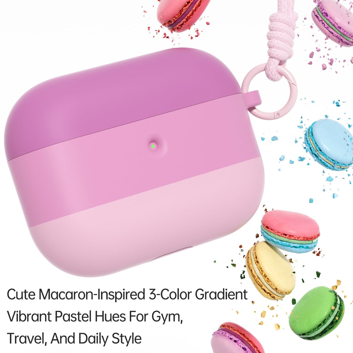 BJF for AirPods Pro 3 Case (2025), 3 Color Gradient Pink