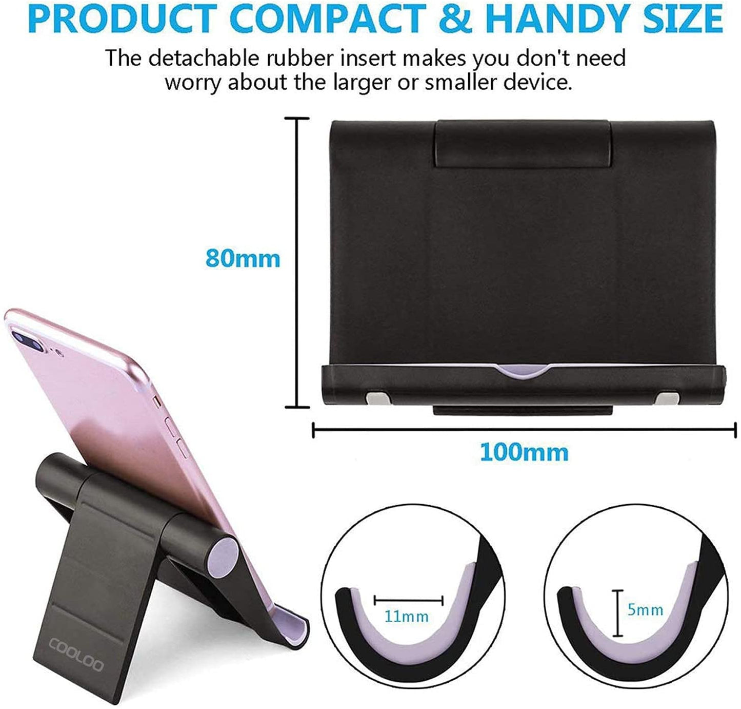 Cell Phone Stand Multi-Angle,?2 Pack? Tablet Stand Universal Smartphones for Holder Tablets(6-11"), e-Reader, Compatible Phone XS/XR/8/8 Plus/7/7