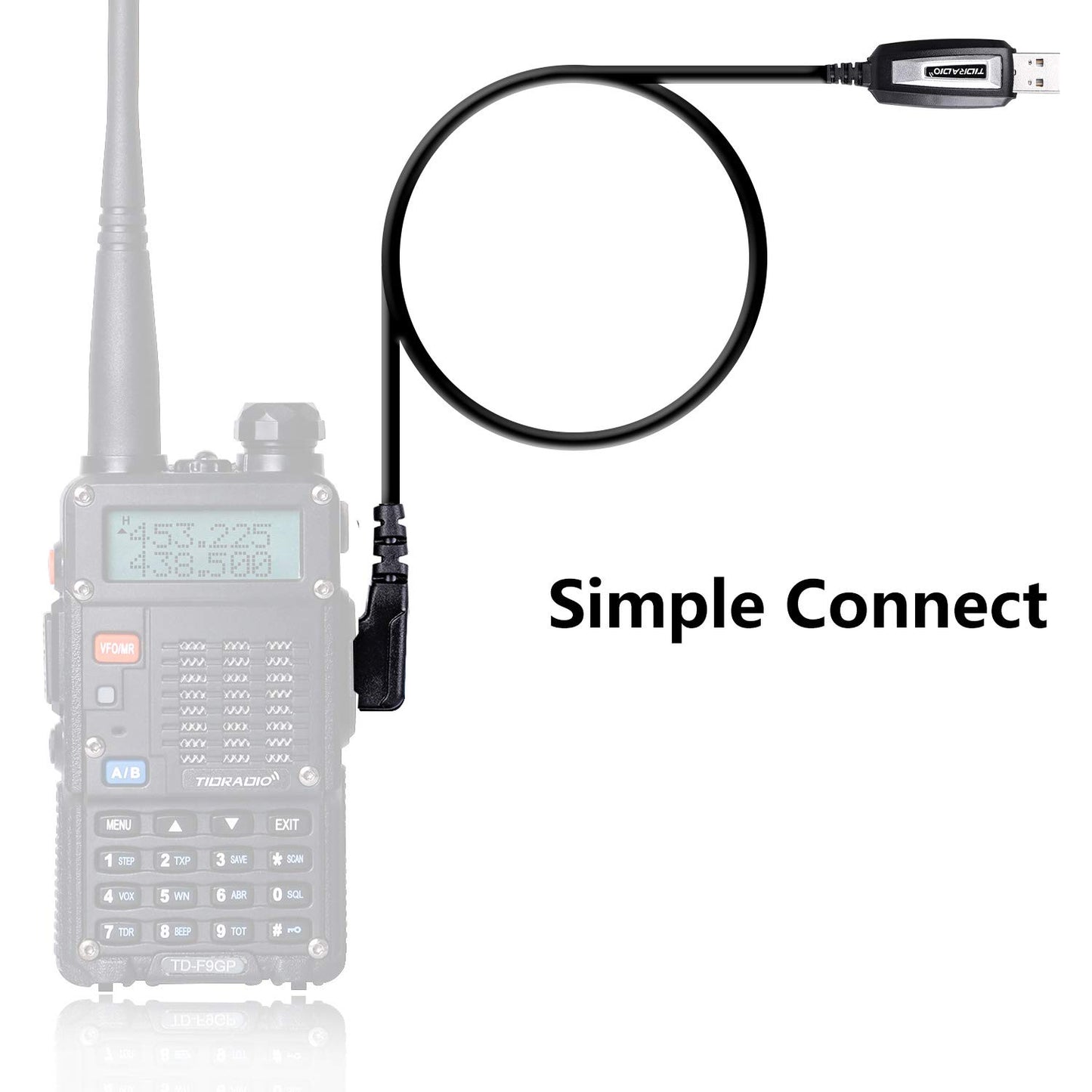 TIDRADIO CH340 Driver USB Programming Cable Support Chirp for baofeng UV-5R Mini,5RM,5RH PRO,UV-82,BF-F8HP,K5PLUS,GM-15Pro,UV-5G Plus,GM21,UV-32