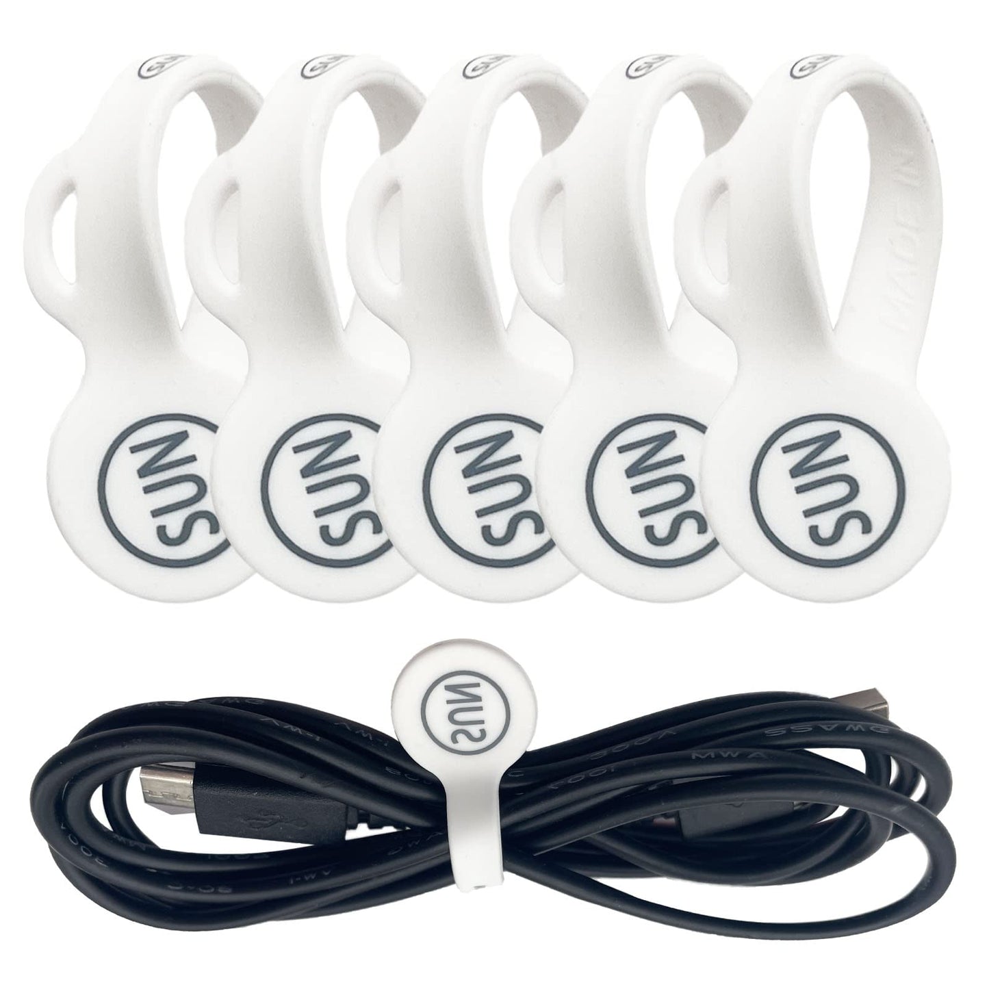 SUNFICON Magnetic Cable Clips Cable Organizers Earbuds Cords Clips Bookmark Whiteboard Noticeboard Fridge Magnets USB Cable Managers Keepers Ties