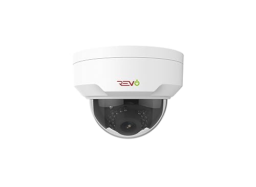 REVO America Ultra HD 4MP IP IK10 Vandal Proof Dome Security Camera - 100' Night Vision, IP66 Weather Resistant, 3DNR, White