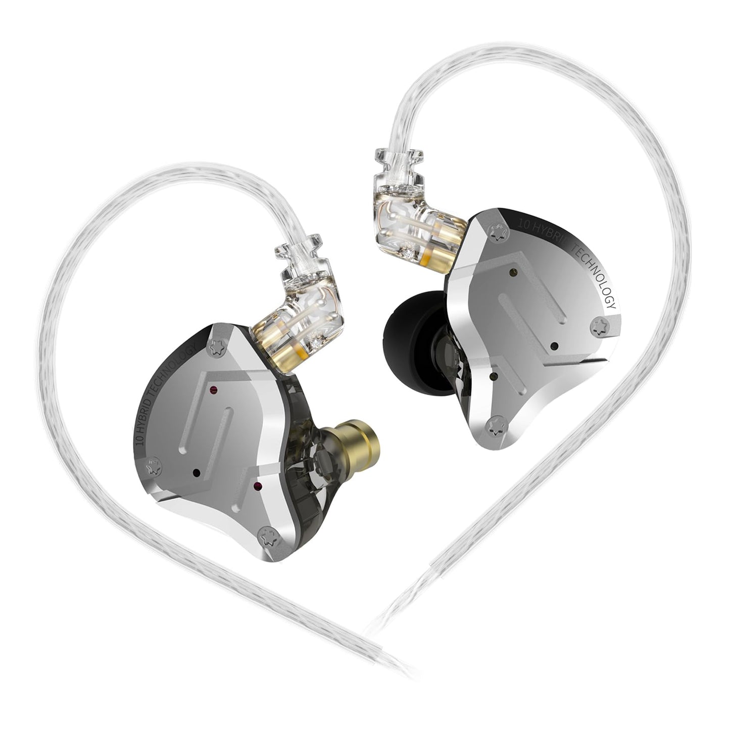 KZ ZS10 Pro in Ear Monitor, IEM Earbuds Headphone, Gaming Earbuds with 4BA and 1DD Drivers, KZ HiFi IEM Earphone Upgraded ZS10 with Detachable 0.75mm