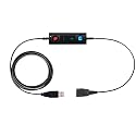 TruVoice USB Adapter Compatible with Any Jabra Quick Disconnect (QD) Wired Headset and Includes Volume Control and Mute Functionality (Connects