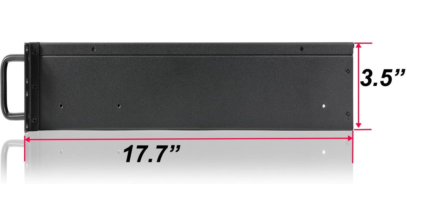 RackChoice MicroATX/Mini-ITX 2U Rackmount Server Chassis max 9x3.5 Bay / USB3.0 with 2.0 Adapter Support ATX PSU Either top or Side Cooling Depth