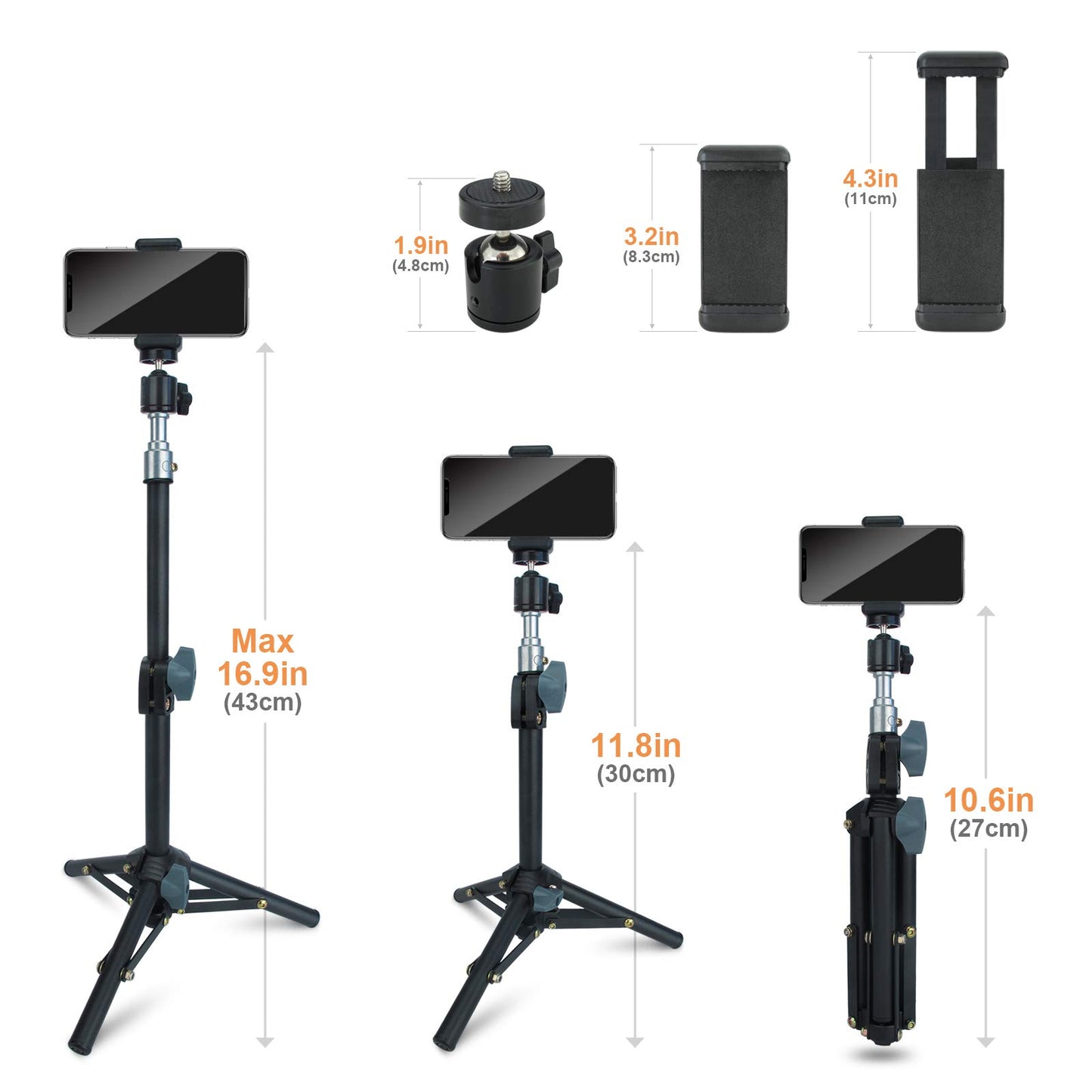 Selfie Stick & Tripod LINCO Lincostore Lightweight Portable All-In-One Phone Tripod Professional Heavy Duty for Apple & Android Smart Phone, Skidproof