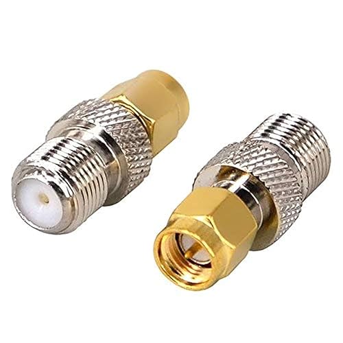 BOOBRIE Coaxial Cable Connector SMA to F Coax Adapter SMA Connector SMA Male to F Female Adapter for LAN/LMR Wireless Antenna Devices/Coaxial