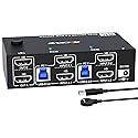 HDMI KVM Switch 2 Computers 2 Monitors, 8K@60Hz/4K@120Hz Dual Monitor KVM Switch for 2 PC Share 2 Monitors and USB3.0 Devices, with USB