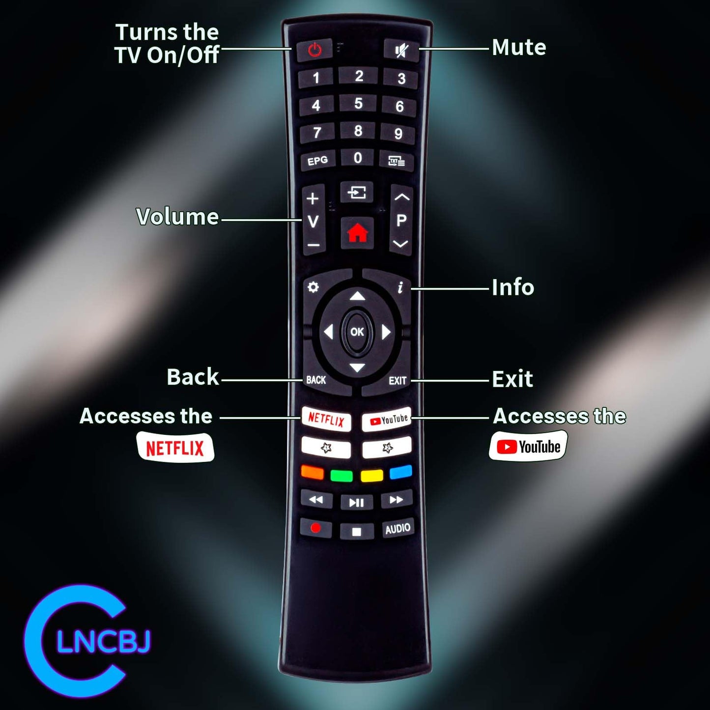 EC32S1N Remote for SANSUI TV Remote Replacement and for Caixun TV Remote- ES32S1N Replacement Remote for SANSUI TV S32P28N S40P28FN with Netflix