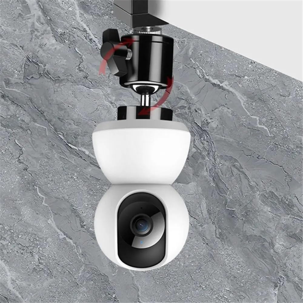 ThtRht Indoor Security Camera Ceiling Wood Beam Mount Stand with Clips Interior Door Frame Clasp Bracket 1/4'' Thread Mount Camera Holder for Baby
